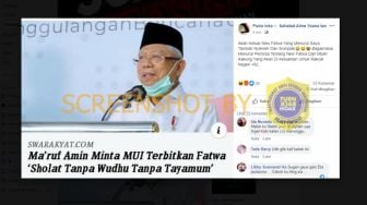 CEK FAKTA: Maruf Amin Keluarkan New Fatwa Salat Tanpa Wudhu dan Tayamum?