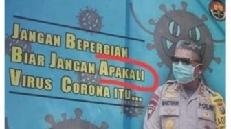 Viral Spanduk Polisi Beri Imbauan Corona, Isinya Bikin Publik Kebingungan