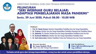 Belajar Saat Covid-19, Kemendikbud Undang Para Guru Ikut Seri Webinar