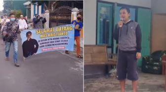 Pasien Corona Jalan Kaki dari RS Sardjito Setelah Sembuh, Disambut Selawat