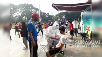 Masuk Zona Hijau, Kota Sukabumi Lakukan Rapid Test Massal di Lapang Merdeka
