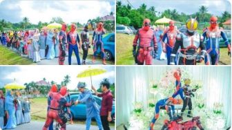 Demi Antar Adik Menikah, Viral Aksi Para Kakak Lelaki Berkostum Superhero