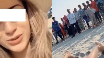 Tanpa Tedeng Aling-aling! Warga Melongo Lihat Bule Berjemur, Videonya Viral