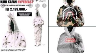 Viral Kain Kafan Supreme, Warganet: Jenazah Hypebeast!