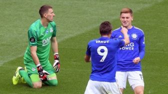 Leicester City vs Crystal Palace 3-0, Jamie Vardy Cetak Dua Gol