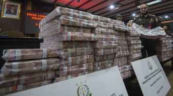 Penampakan Uang Sitaan Kasus Korupsi Jiwasraya
