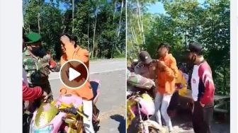 Viral Video Pemuda Mewek Dijegat Tentara Gegara Tak Pakai Masker