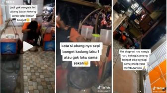 Jualan Tak Laku, Pedagang Kerak Telor Menangis Cium Tanah Usai Buka Amplop