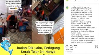 Pedagang Kerak Telor Menangis Tersedu-sedu, Dapat Amplop saat Sepi Pembeli