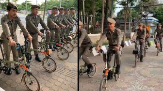 Satpol PP di Makassar Patroli Pakai Brompton? Ini Faktanya