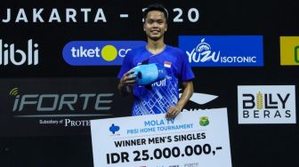 Top 5 Sport: Kalahkan Shesar, Anthony Ginting Juara PBSI Home Tournament