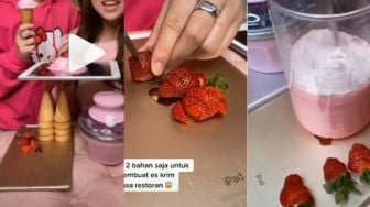 Viral Cewek Bikin Es Krim di Kamar, Publik Salah Fokus iPad Jadi Talenan