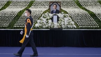 Suasana peringatan publik untuk almarhum walikota Seoul Park Won-soon, di Seoul, Sabtu (11/7). [Ed JONES / AFP]