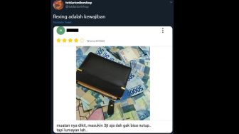 Sombong Halus, Pembeli Ulas Dompet Kekecilan Tak Bisa Muat Semua Uangnya