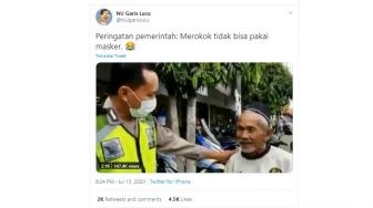 Kakek Dihukum Tak Pakai Masker, Nyanyi Garuda Pancasila Malah Jadi Mars PNI