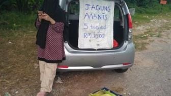 Ditinggal Suami, Bumil Nafkahi 6 Anak Keliling Jual Jagung Sampai Pingsan