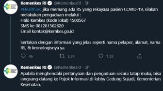 Punya Bukti RS Rekayasa Kasus Covid-19, Lapor Ke Kemenkes Sekarang Juga!