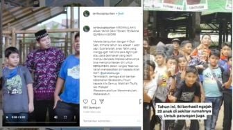 Inspiratif! Anak Yatim Ajak 27 Teman Patungan Beli 4 Ekor Sapi Kurban