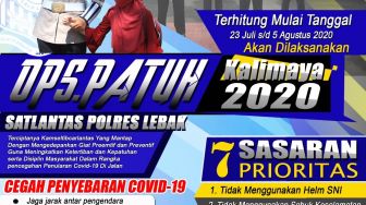 Tujuh Tipe Pengendara Kendaraan Ini Bakal Disetop Satlantas Polres Lebak