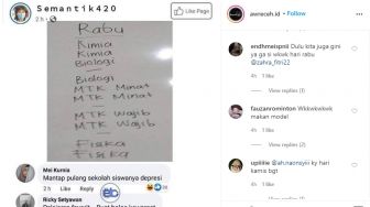 Jadwal Sekolah Sehari Penuh Mapel Sains, Netizen: Otakku Ngebul