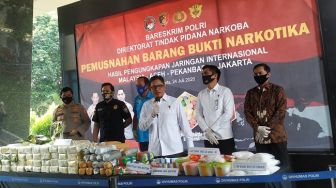 Bareskrim Musnahkan 175 Kg Sabu Jaringan Internasional