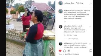 Viral Ibu-ibu Bawa Sesajen di Monumen Andi Djemma, Minta Terhindar Bencana