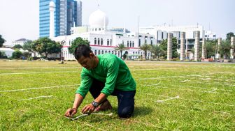 Persiapan Salat Idul Adha di Masjid Al Azhar