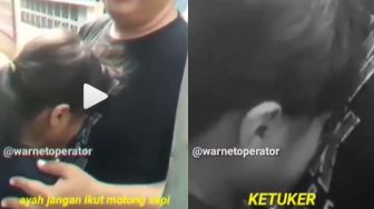 Anak Gadis Menangis Larang Ayah Ikut Potong Sapi Kurban: Takut Tertukar