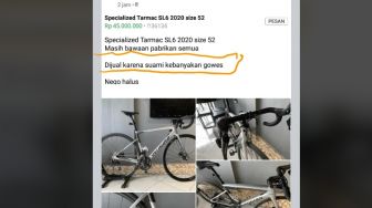 Sebal Sering Ditinggal Gowes, Istri Nekat Jual Sepeda Suami, Fotonya Viral