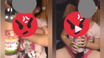 Viral Video Anak Kecil Pegang Botol Miras Sambil Dugem, Warganet: Halo KPAI