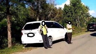 Viral Banpol Lakukan Razia Kendaraan Layaknya Polisi, Warganet Heran