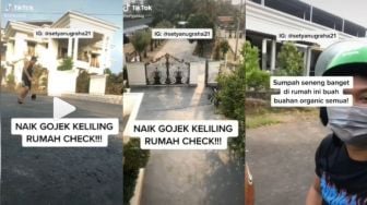 Rumahnya Terlalu Luas, Pemuda Pesan Ojol Buat Keliling Kebun dan Kolam