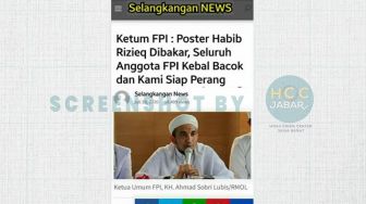 CEK FAKTA: Foto Rizieq Shihab Dibakar, Anggota FPI Kebal Bacok Siap Perang?