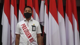 Suasana gladi sidang tahunan MPR dan pidato kenegaraan presiden di Kompleks Parlemen, Senayan, Jakarta, Rabu (12/8/2020).  [ANTARA FOTO/Akbar Nugroho Gumay]