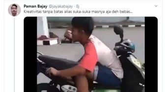 Lawan Takdir, Cara Pria Ini Modifikasi Motornya Bikin Geleng-geleng Netizen