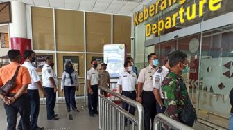 Satgas Covid-19 Babel Lakukan Sidak di Bandara Depati Amir