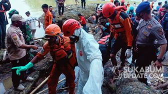 Tak Bisa Berenang, Tim SAR Temukan Jasad Santri Cicurug Tengkurap di Batu