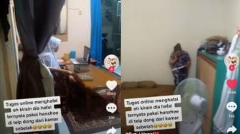 Kompaknya Bikin Ngakak, Ibu Diam-Diam Bantu Anak Beri Jawaban Saat PJJ