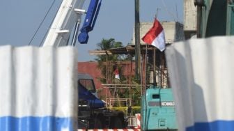 Sedang Proses Pengecoran, Tol Cibitung-Cilincing Tiba-tiba Ambruk