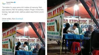 Viral Ketum PBNU Ketahuan Makan di Warung Pecel Lele, Publik: Kyai Panutan