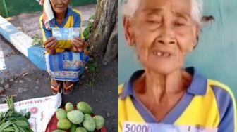 Nenek Penjual Buah Dibayar Pakai Uang Mainan, Menangis saat Pergi ke Warung