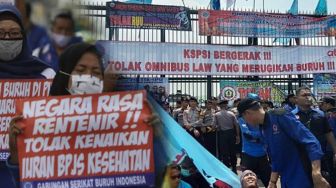 Serentak Hari Ini, Buruh Demo Tolak Omnibus Law dan PHK Akibat Covid-19