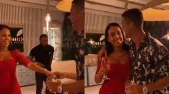 Sambil Cium Pipi, Ronaldo Unjuk Kebolehan Berdansa dengan Georgina