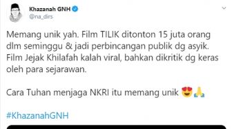 Soal Film Tilik, Gus Nadir: Film Jejak Khilafah Kalah Viral