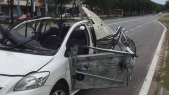 2 Mobil Hancur saat Ledakan Bengkel Las di Deli Serdang