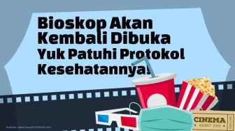 INFOGRAFIS: Bioskop Akan Kembali Dibuka, Yuk Patuhi Protokol Kesehatannya!