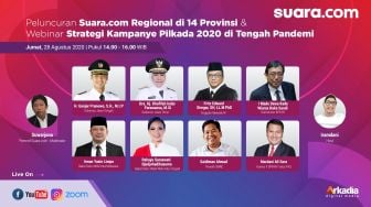 LIVE STREAMING:  Webinar Pilkada 2020 & Launching Suara.com di 14 Provinsi