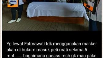 CEK FAKTA: Benarkah Orang Tak Pakai Masker Dihukum Masuk Peti Mati?