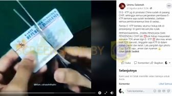 CEK FAKTA: e-KTP Produksi China Dipasangi Chip untuk Sadap Pembicaraan?