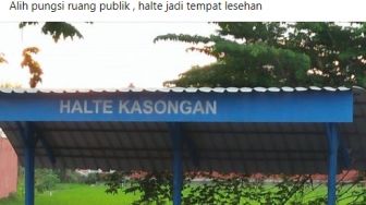 Halte Kasongan Jadi Tempat Makan Lesehan, Dishub Bantul Mengaku Kecolongan